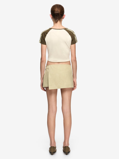 ANDO OVERLAY SKORT - OLIVE