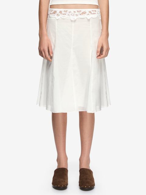 SKYE MIDI SKIRT - IVORY