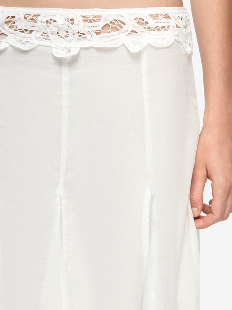 SKYE MIDI SKIRT - IVORY