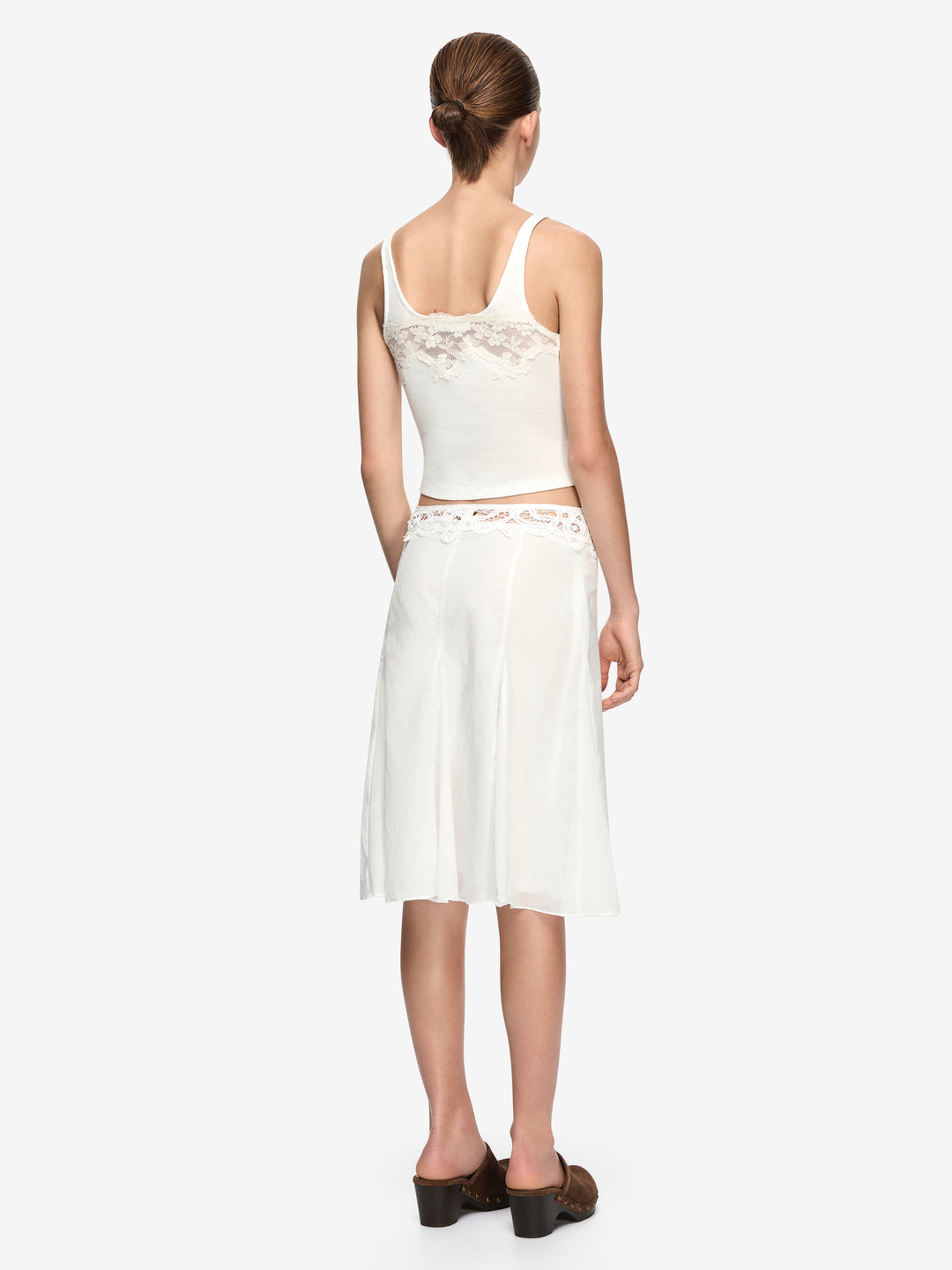 SKYE MIDI SKIRT - IVORY