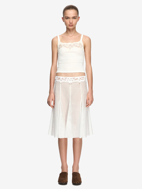 SKYE MIDI SKIRT - IVORY