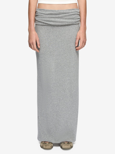 NERIDA MAXI SKIRT - GREY MARLE