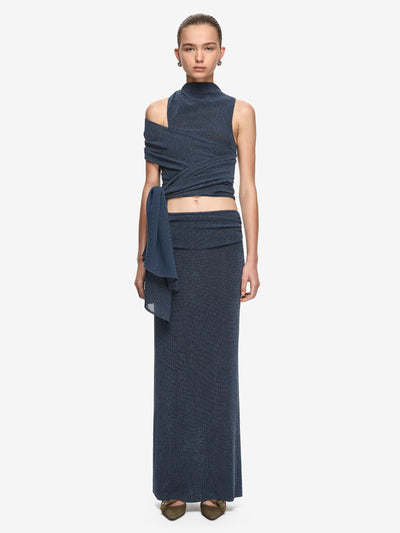 DRIFT MAXI SKIRT - DENIM MARLE