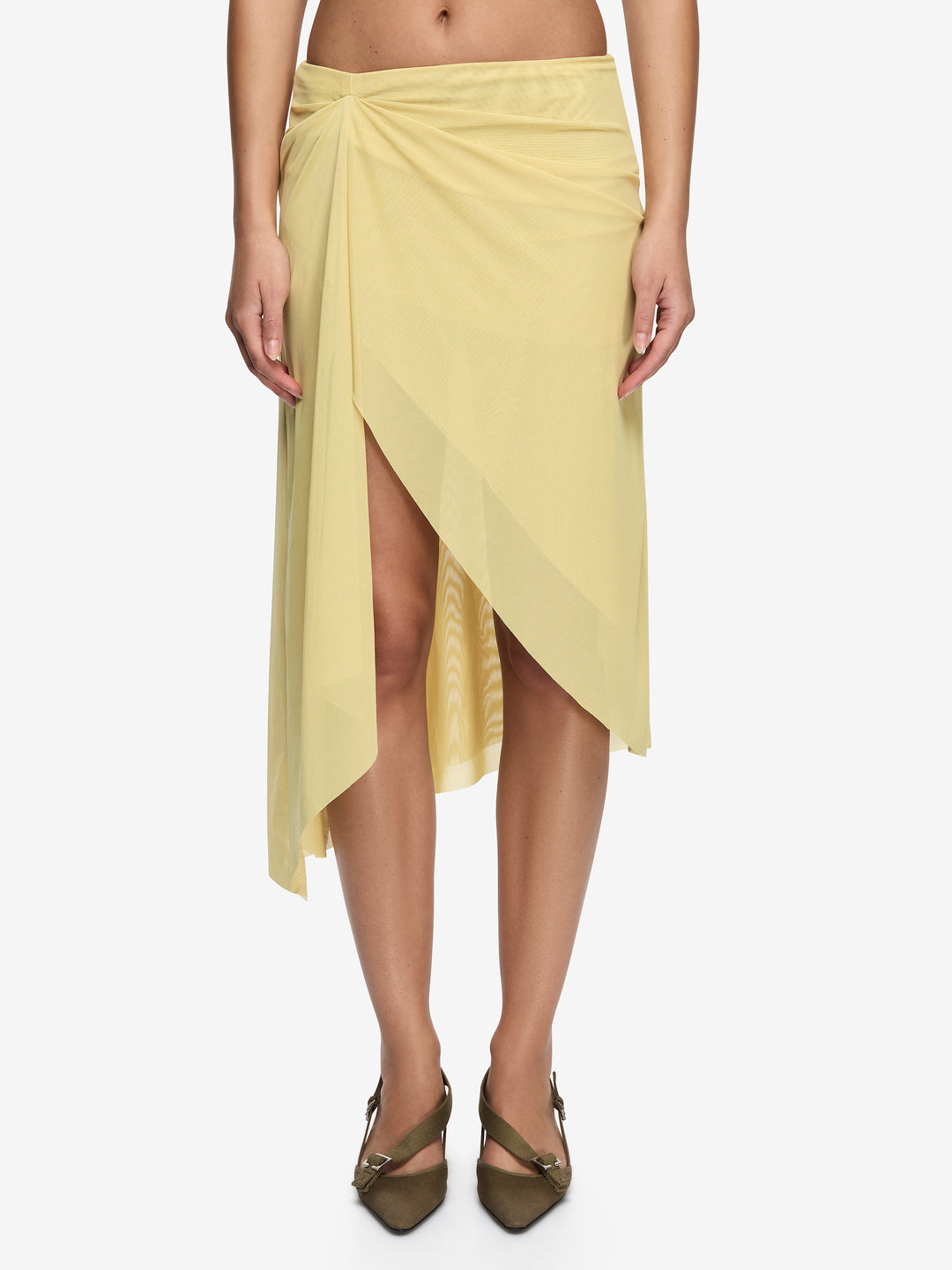 ORIA MIDI SKIRT - CITRON