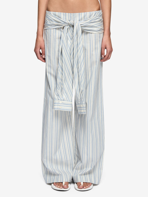 BAY PANT - BLUE/IVORY STRIPE