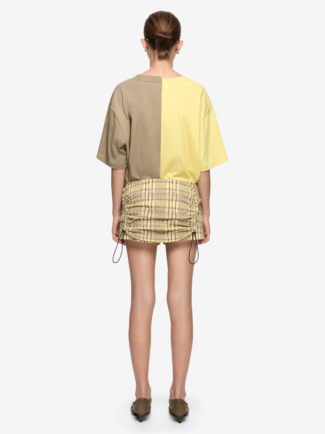 TESSELLATE SKORT - CITRUS/TAUPE