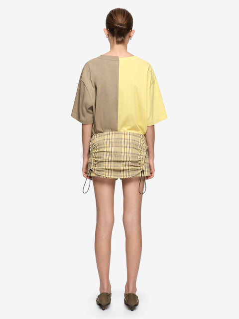 TESSELLATE SKORT - CITRUS/TAUPE