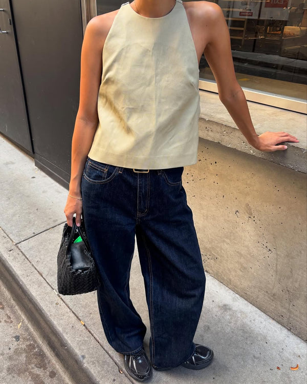 TAMI APRON TOP - SAND