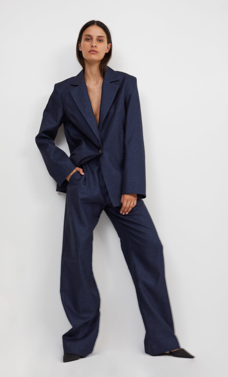 MADDOX SLOUCHED BLAZER - INDIGO