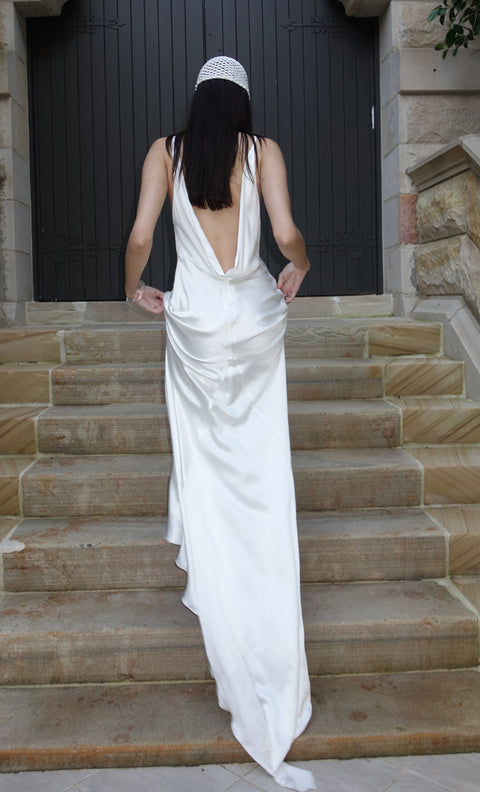 OPHELIA CROCHET HEAD PIECE - WHITE