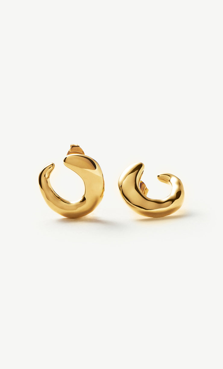 ORGANIC GOLD TWIST STUDS MINI - GOLD