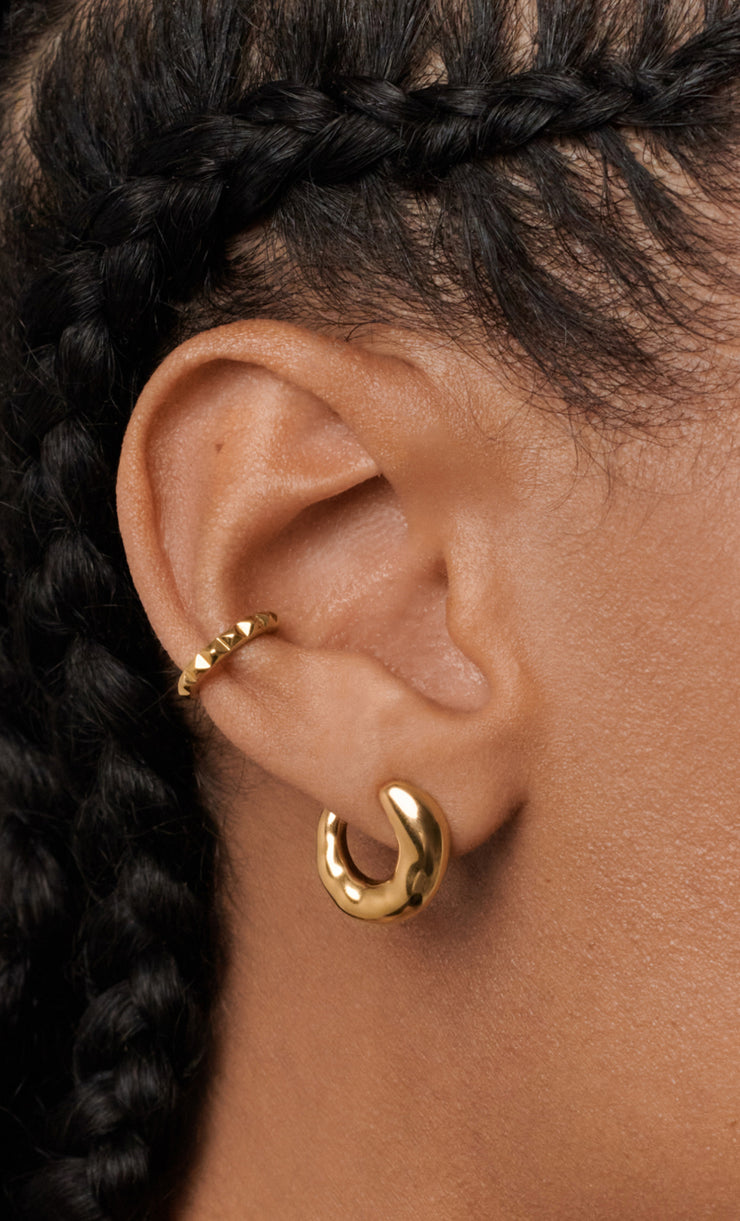 ORGANIC GOLD TWIST STUDS MINI - GOLD