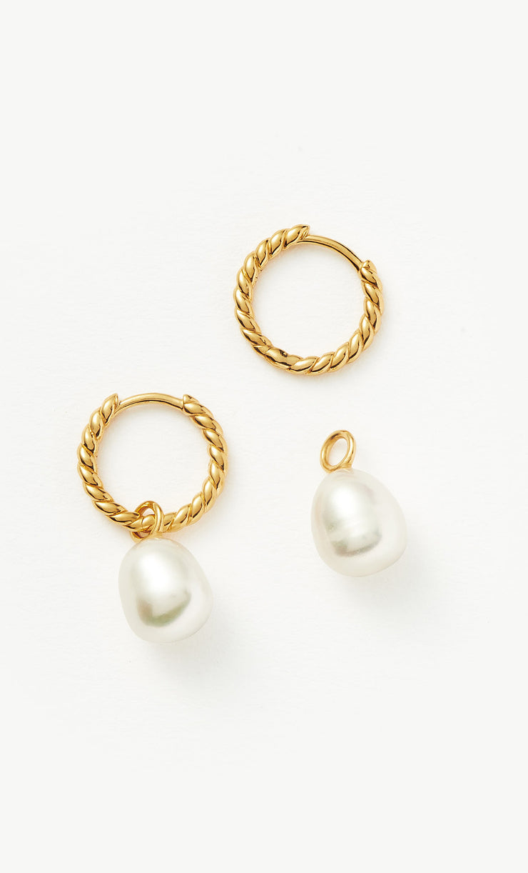 PEARL DROP EARRINGS - GOLD