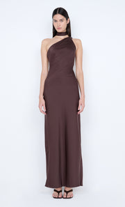 NYSSA MAXI DRESS - DARK CHOCOLATE