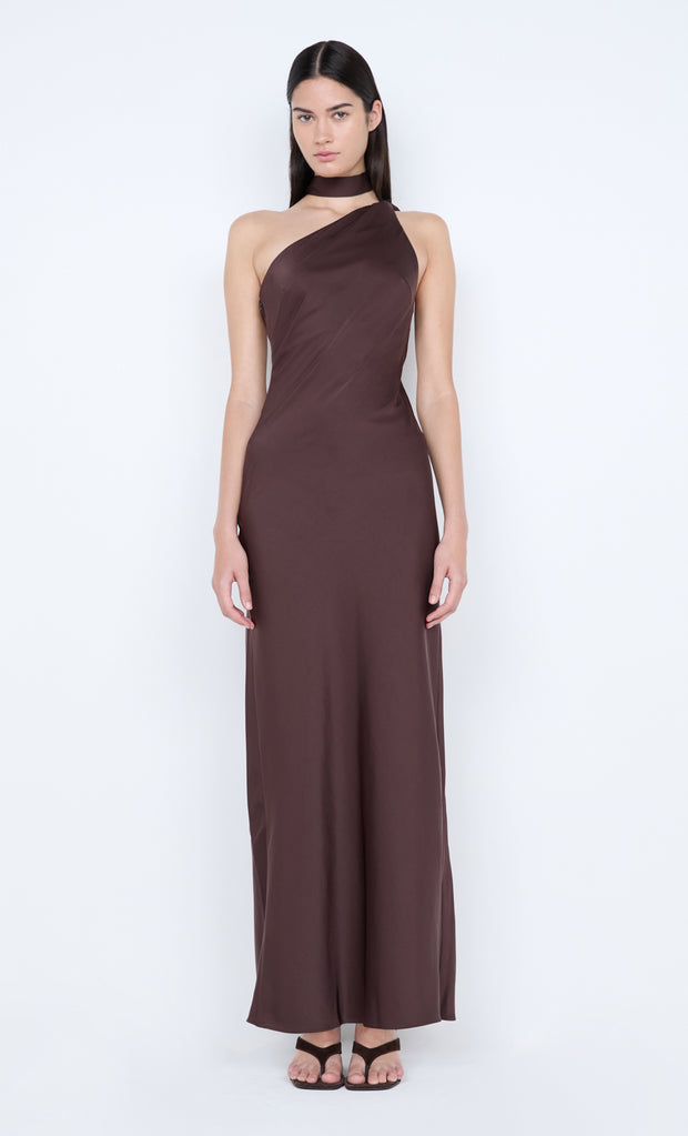 NYSSA MAXI DRESS - DARK CHOCOLATE
