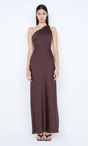 NYSSA MAXI DRESS - DARK CHOCOLATE