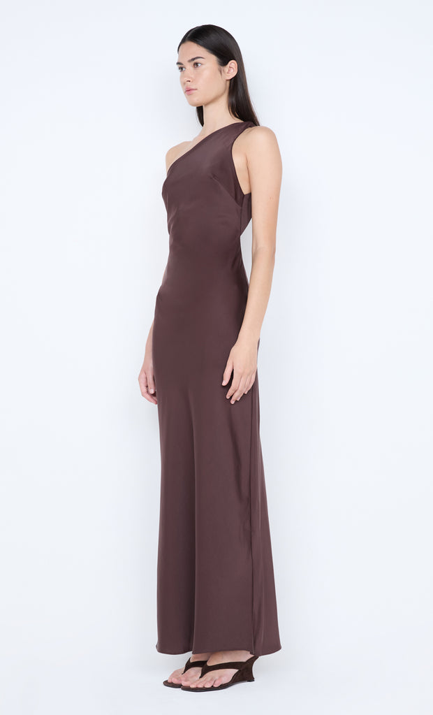 NYSSA MAXI DRESS - DARK CHOCOLATE