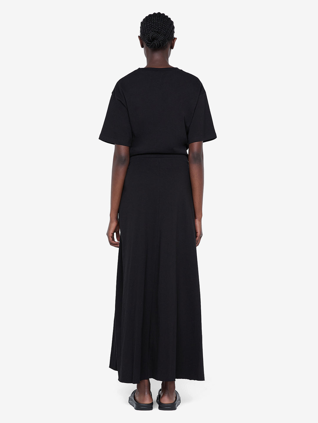 CYPRUS TWIST TEE DRESS - BLACK