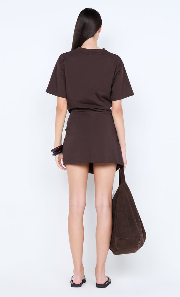 SIMI MINI DRESS - DARK CHOCOLATE