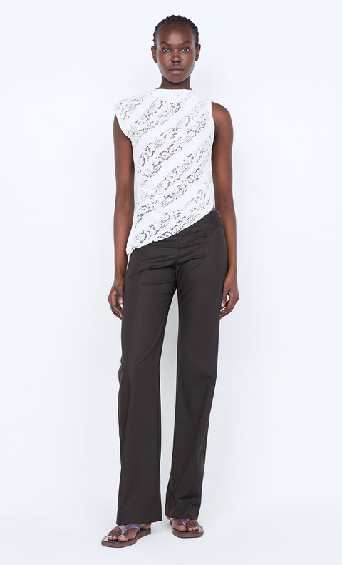 HENRIETTA ASYM TOP - WHITE