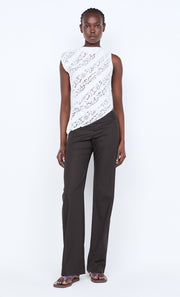 HENRIETTA ASYM TOP - WHITE