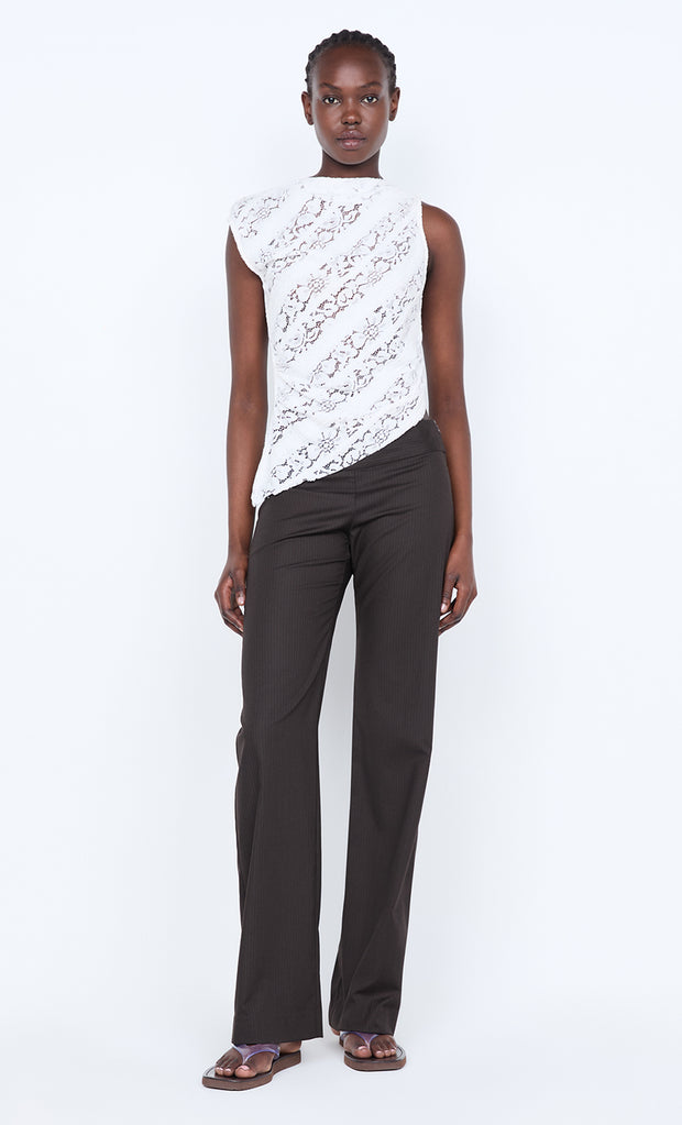 HENRIETTA ASYM TOP - WHITE