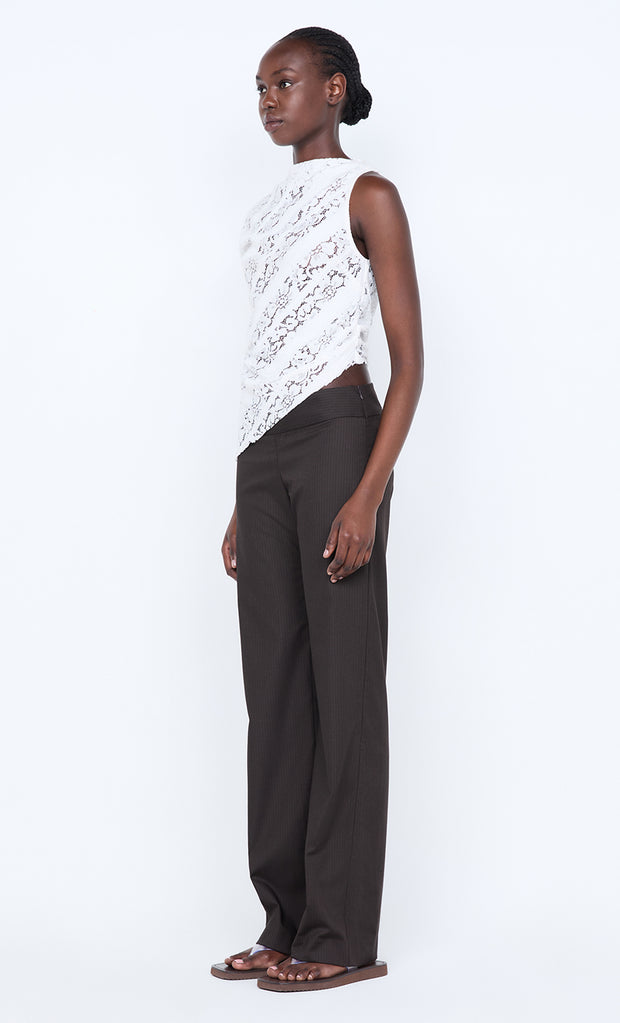 HENRIETTA ASYM TOP - WHITE