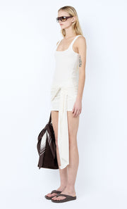 LANA DRAPE MINI DRESS - IVORY