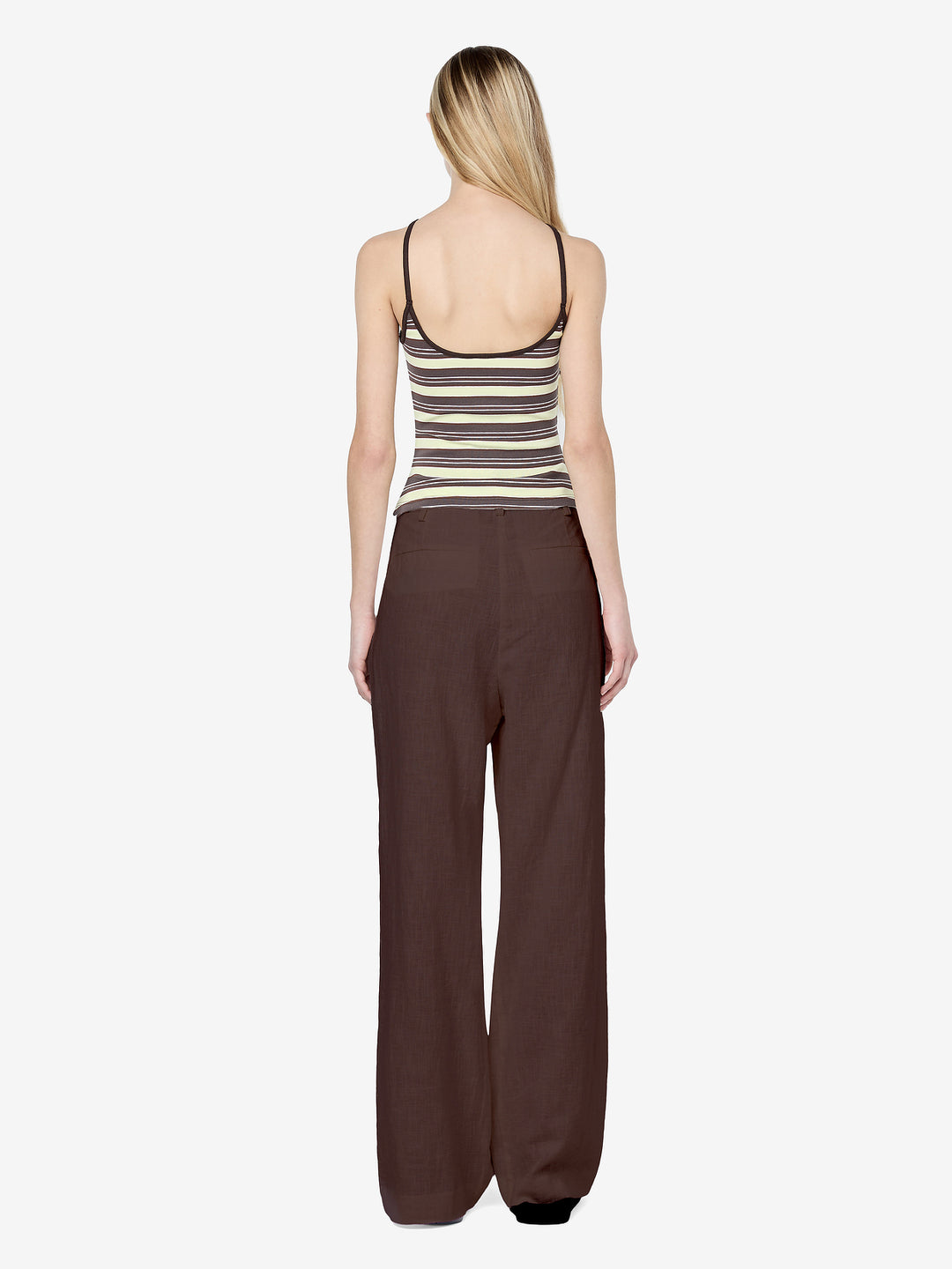 VINNIE WIDE LEG PANT - DARK CHOCOLATE