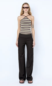 INGRID PANT - CHOC PINSTRIPE