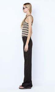 INGRID PANT - CHOC PINSTRIPE