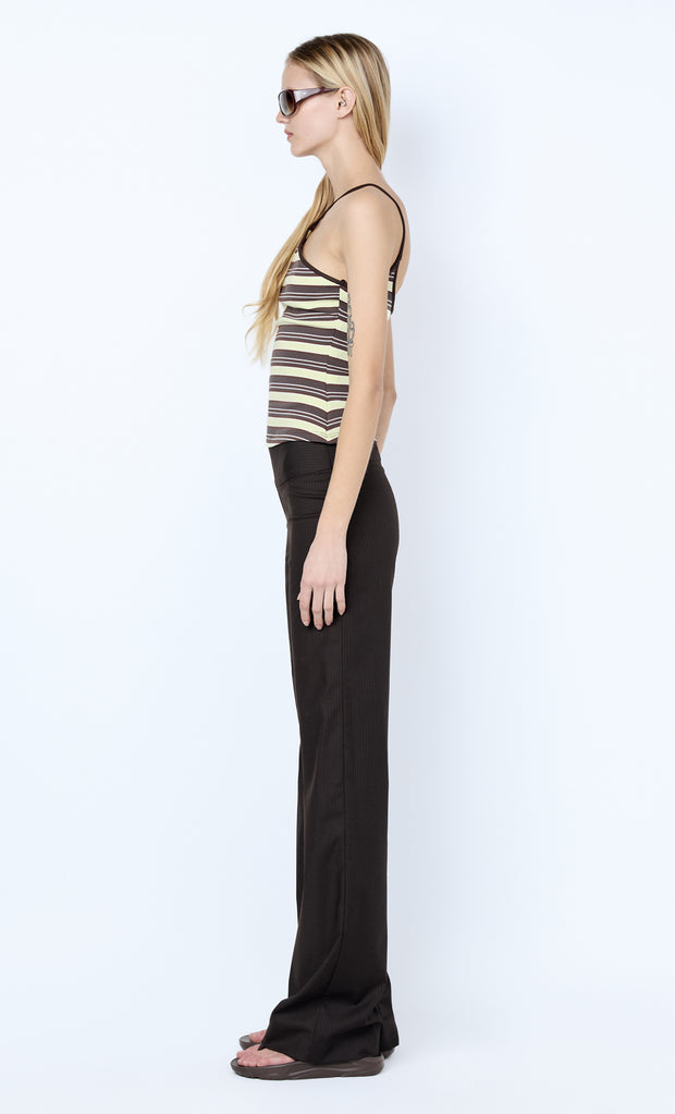 INGRID PANT - CHOC PINSTRIPE