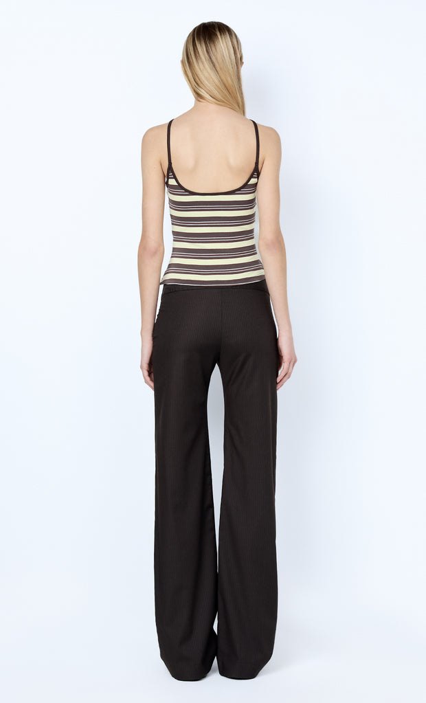 INGRID PANT - CHOC PINSTRIPE