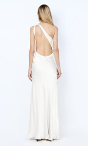 GIA ASYM MAXI DRESS - IVORY
