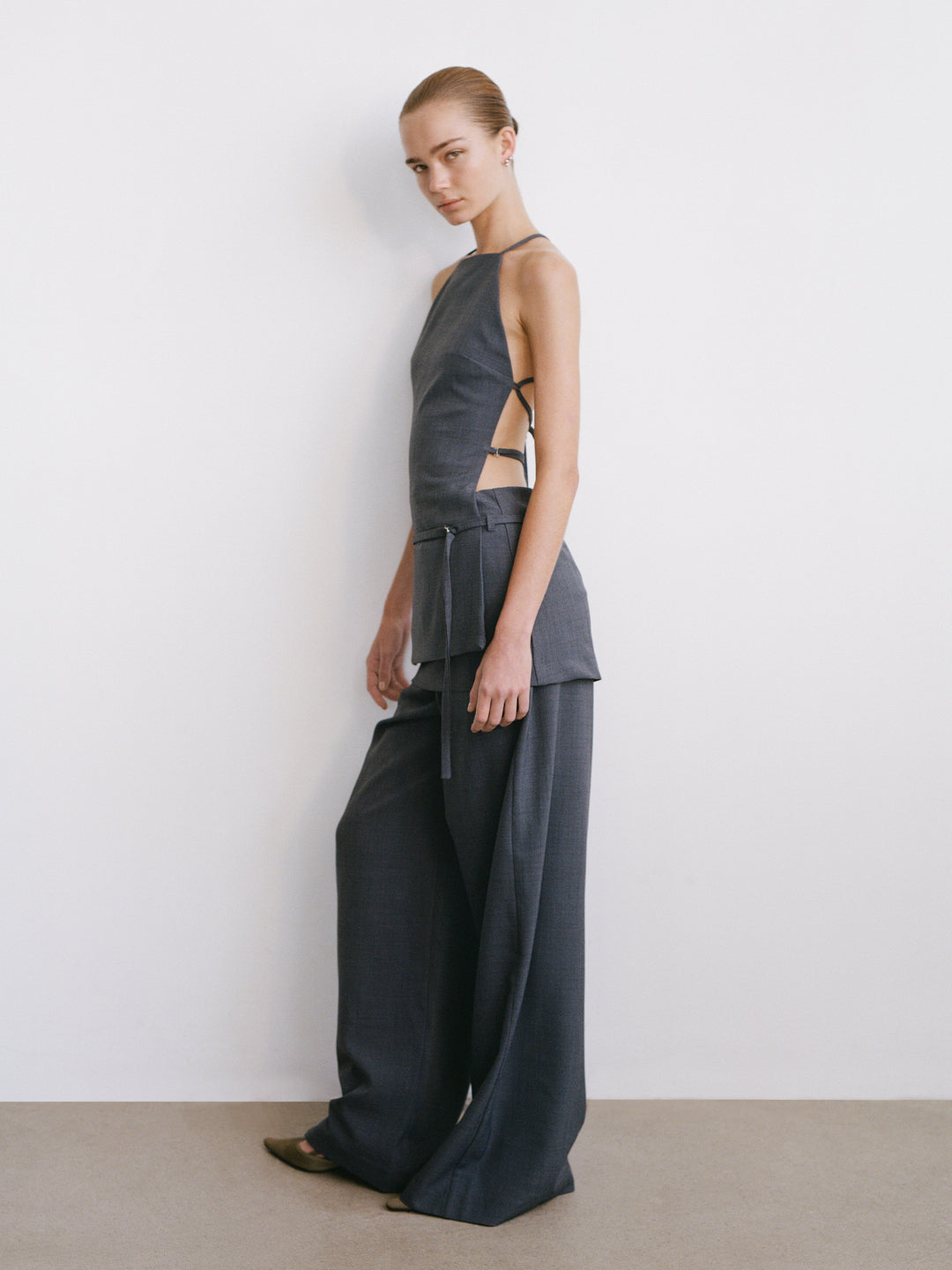 YUKI PANT - CHARCOAL/BLACK