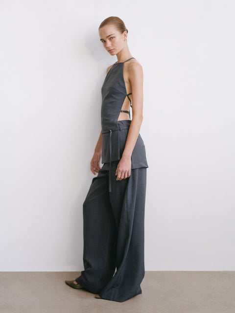 YUKI PANT - CHARCOAL/BLACK
