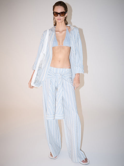 BAY PANT - BLUE/IVORY STRIPE