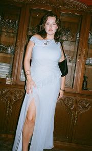 ESRA MAXI DRESS - SKY BLUE STRIPE