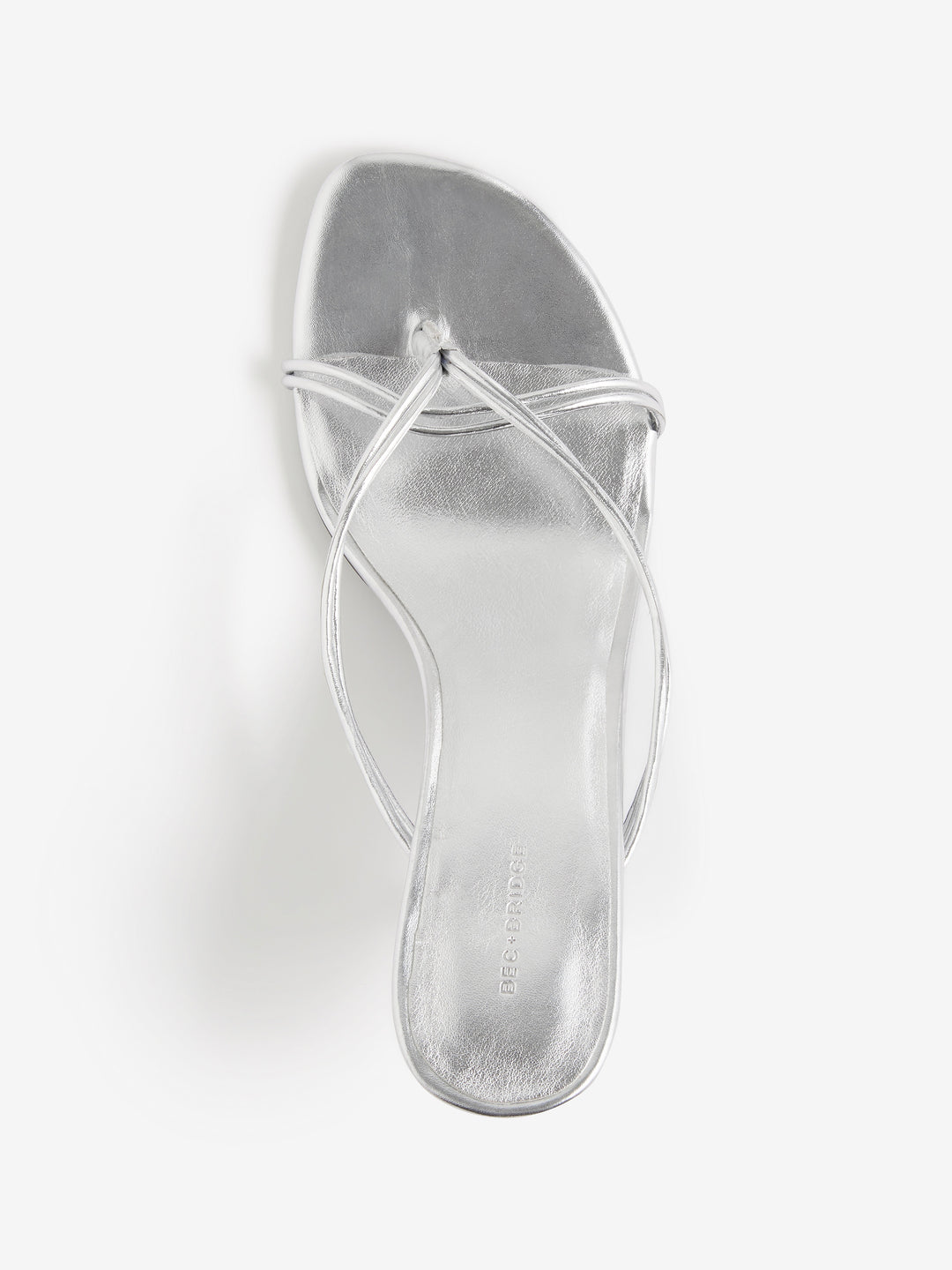 NATALIE THONG HEEL - SILVER