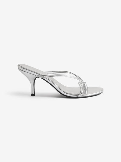 NATALIE THONG HEEL - SILVER
