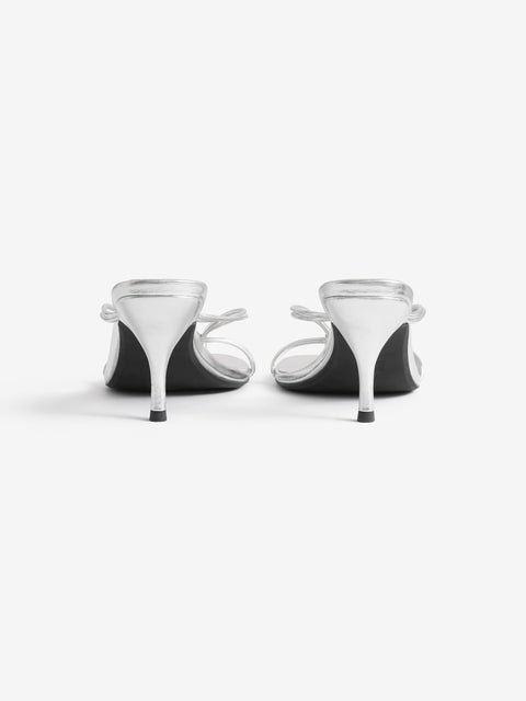 NATALIE THONG HEEL - SILVER