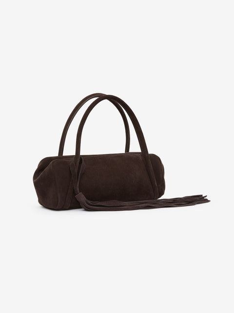 DEVIN BAGUETTE BAG - CHOC SUEDE