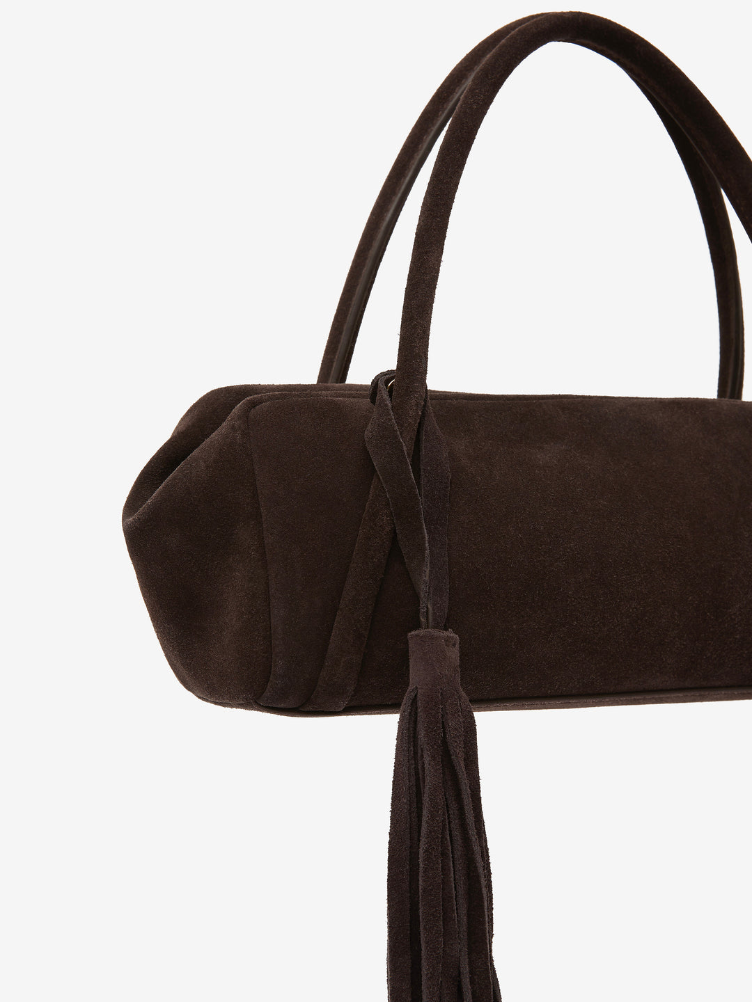 DEVIN BAGUETTE BAG - CHOC SUEDE