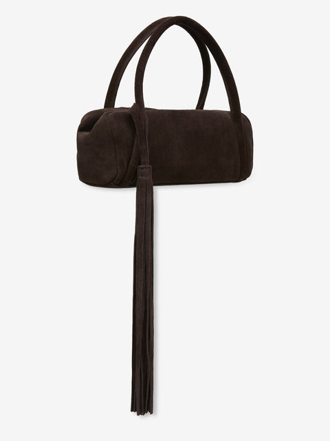 DEVIN BAGUETTE BAG - CHOC SUEDE