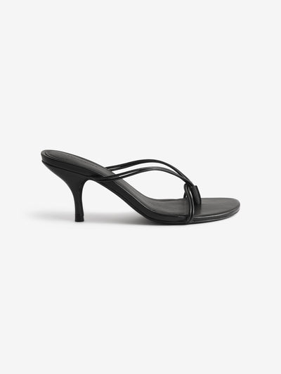 NATALIE THONG HEEL - BLACK