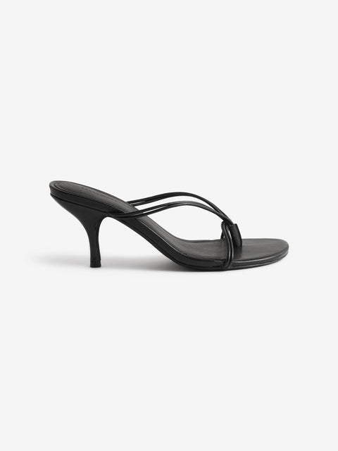 NATALIE THONG HEEL - BLACK