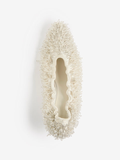 DIANA BEADED MULE - IVORY