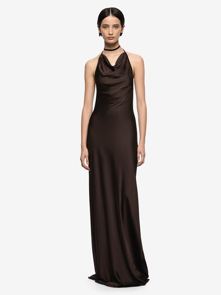 slim fit dress slacks IDA HALTER MAXI DRESS