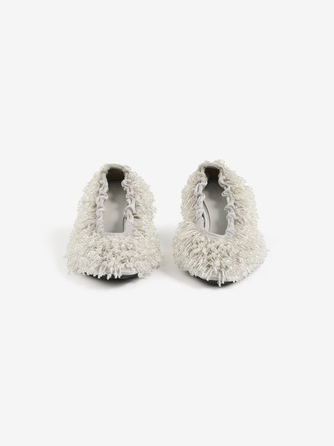 DIANA BEADED MULE - SILVER
