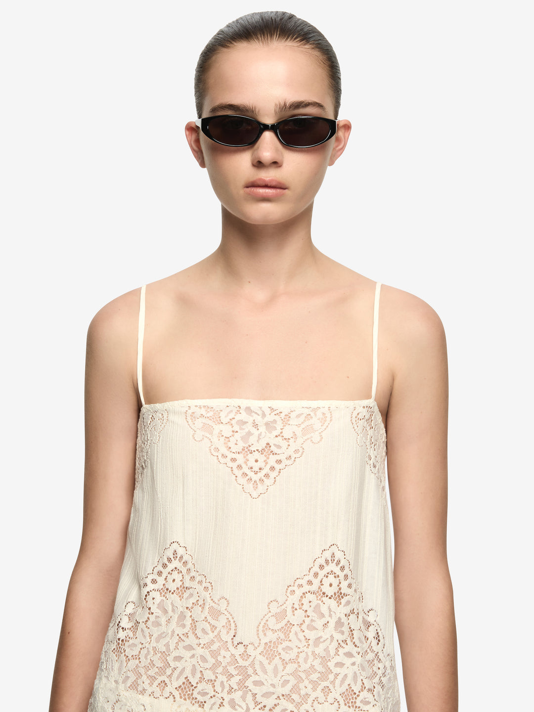 MARIETTA SQUARE NECK TOP - CREAM